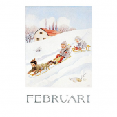 Postkaart Februari (Elsa Beskow)