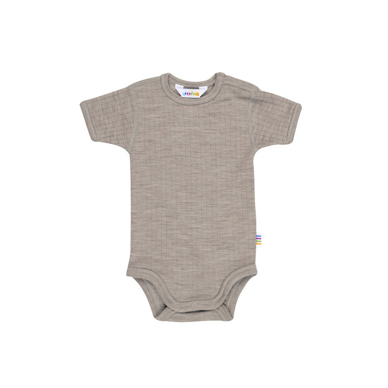 Joha merinowollen romper korte mouw naturel