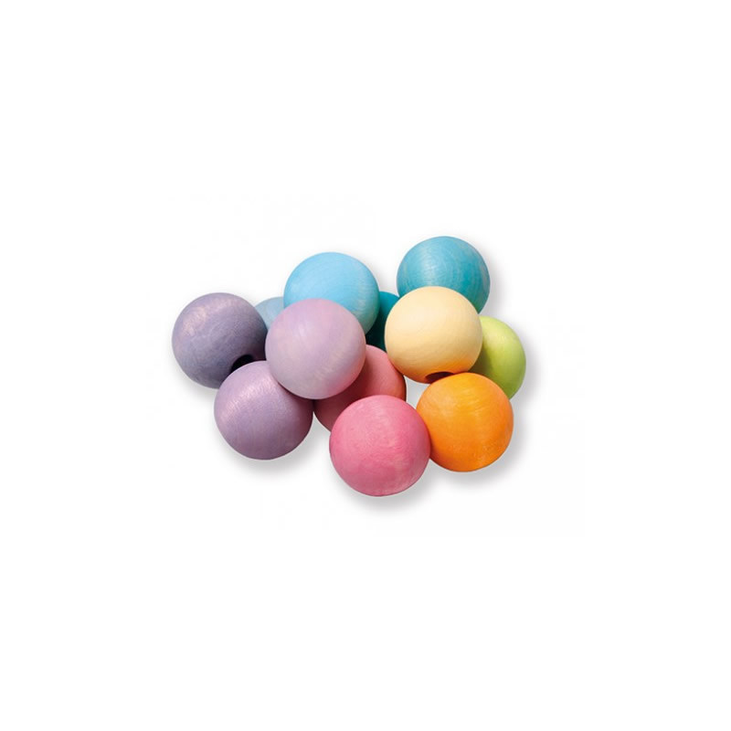 Grimms grijper met ronde kralen pastel (8136)