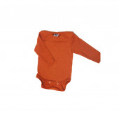 Cosilana 70% wol/30% zijde romper lange mouw oranje 