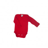 Cosilana 70% wol/30% zijde romper lange mouw rood