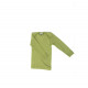Cosilana lange mouw t-shirt met envelophals 70% wol 30% zijde  groen (71033)