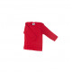 Cosilana lange mouw t-shirt met envelophals 70% wol 30% zijde  rood (71033) 