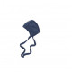 Cosilana baby bonnet 70% wool 30% silk navy blue (71090)