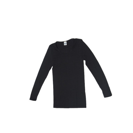 Cosilana longsleeve wol zijde zwart