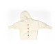 Cosilana woolcottonfleece jacket with hood natural  (48930)