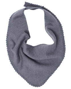 Reiff wool silk terry bib grey