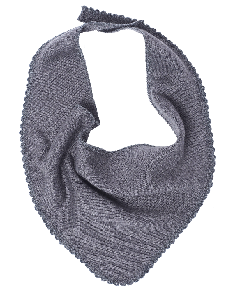 Reiff wool silk terry bib grey
