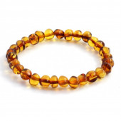 amber bracelet for adults cognac coloured