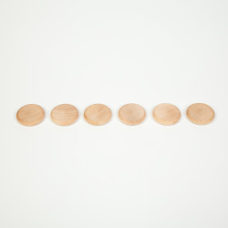 Grapat set van 6 naturelkleurige munten (16-155)