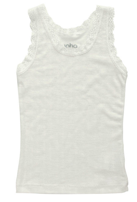 Joha wool silk sleeveless shirt natural