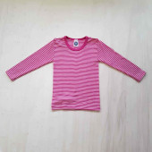 Cosilana long sleeve shirt 70% wool 30% silk pink striped (71233)