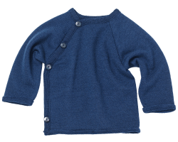 Reiff wool silk wrap round terry cardigan red