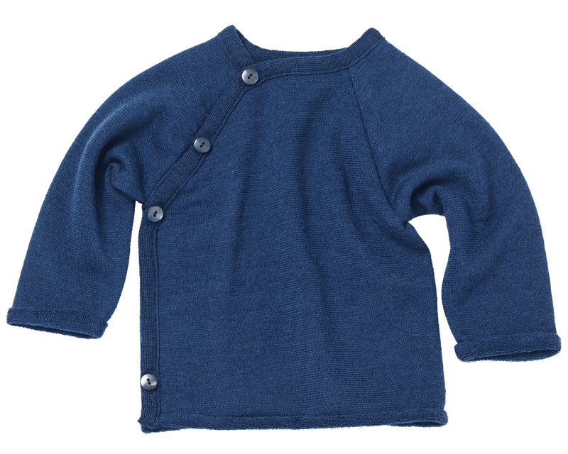 Reiff wool silk wrap round terry cardigan red