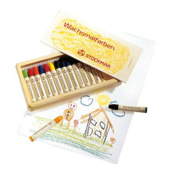 Stockmar Wax crayons- 16 colours in Wooden Box