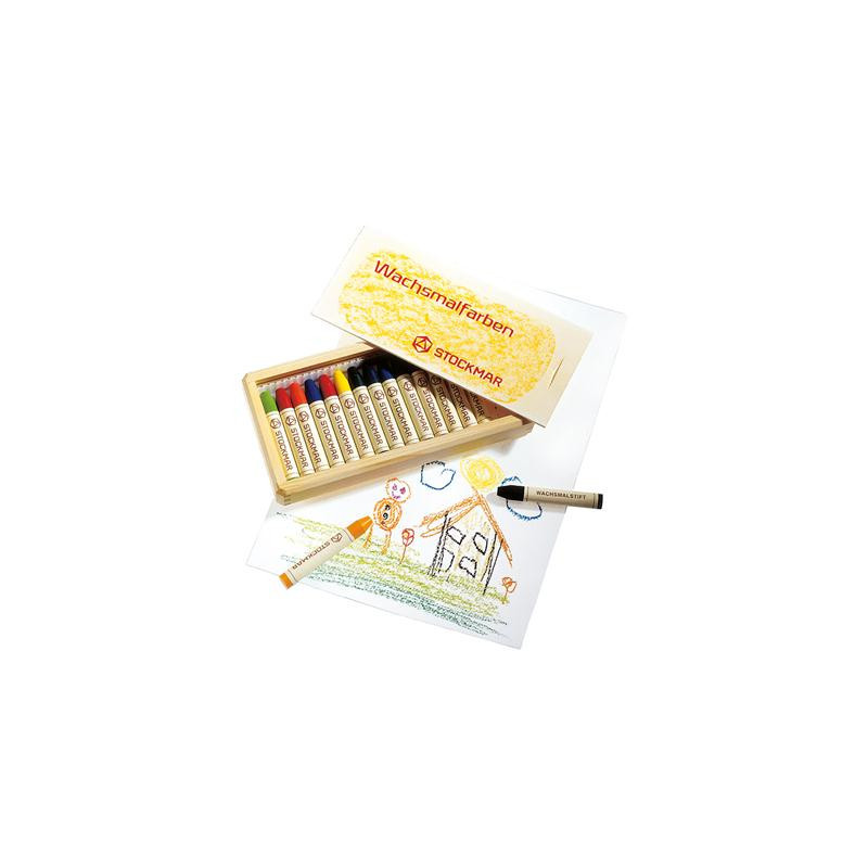 Stockmar Wax crayons- 16 colours in Wooden Box