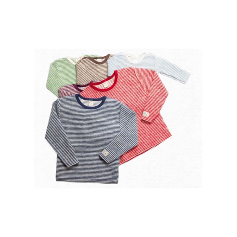 Lilano softly rubbed woolen sweater striped different colours