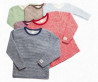 Lilano softly rubbed woolen sweater striped different colours