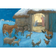 Postal card  Animal nativity scene (Molly Brett)
