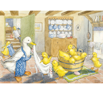 Postcard Ducklings bath time (Molly Brett)