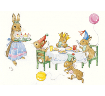 Postcard Rabbit Birthday party  (Molly Brett)