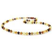 amber necklace multicolour for adults with a length of 45cm