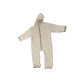 Cosilana woolcotton fleece suit with foldable gloves and booties latte macchiato (48918)