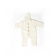 Cosilana woolcotton fleece suit with foldable gloves and booties natural (48918)