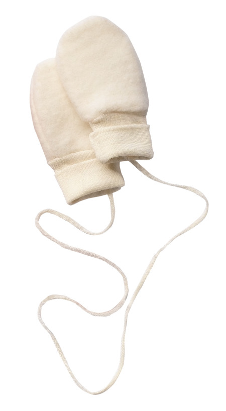 Engel woolfleece mittens Saffron