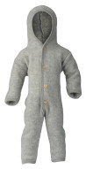Engel woolfleece overall with hood light grey melange