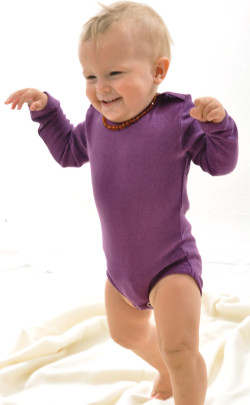 Alkena 100% zijde romper aubergine