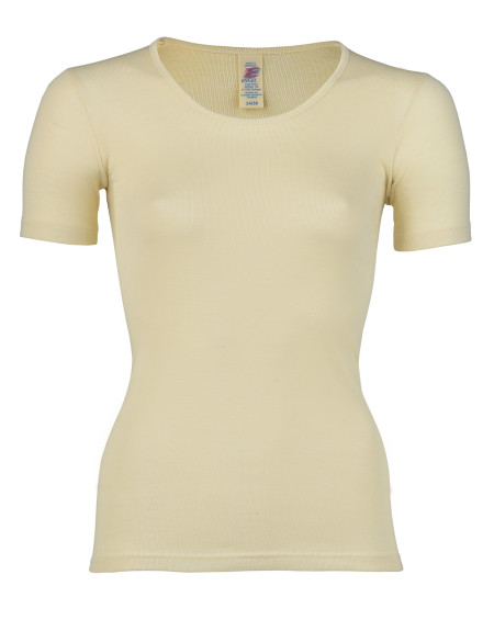 Engel wool silk short sleeved shirt natural