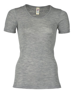 Engel wool silk short sleeved shirt soft grey