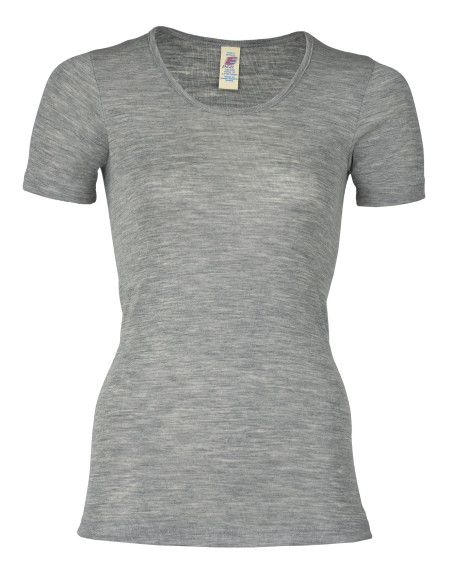 Engel wool silk short sleeved shirt soft grey