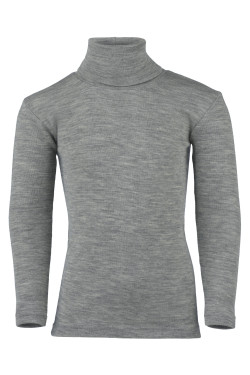 Engel wol zijde longsleeve met col lichtgrijs