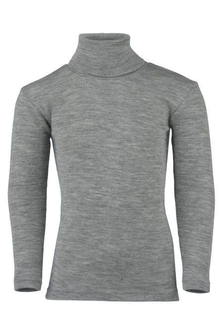 Engel wol zijde longsleeve met col lichtgrijs