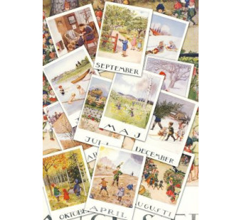 Set of 12 cards months of the year - Elsa Beskow