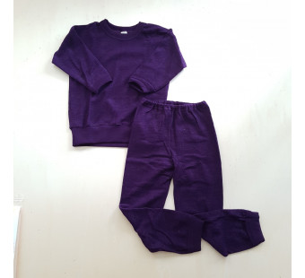 Cosilana woolen 2 piece pyjama dark purple