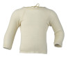 Engel wrap over vest long sleeved wool silk natural
