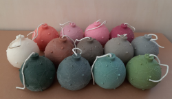 Candle made of rape seed wax christmas ornament