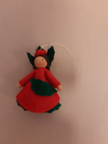Seasonal doll Ilex girl hanging 1