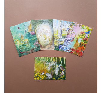 Set of 5 postal cards angels 1