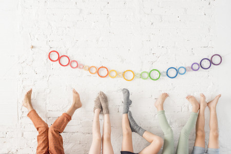 Grapat set van houten ringen (20-216)