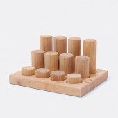 Stacking Game Small Natural Rollers  (10570)
