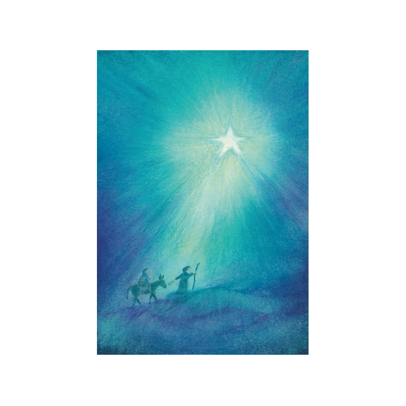 Postkaart  Op weg naar Bethlehem  (Baukje Exler)