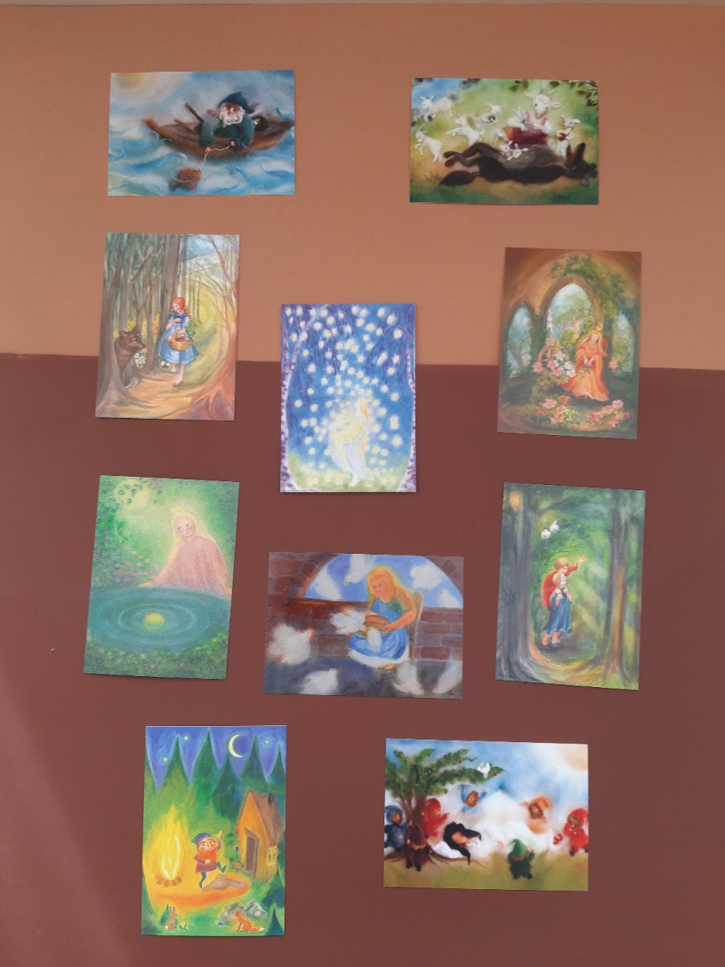 Set of 10 cards of fairy tales