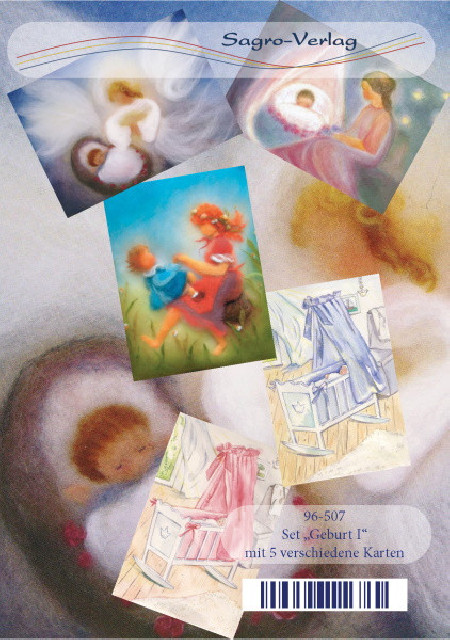 Set of 5 postal cards butterflies