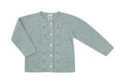 Puri organics vestje zeegroen 80% katoen 20% zijde