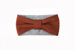 MP Denmark headband with bow  wool/cotton Rust