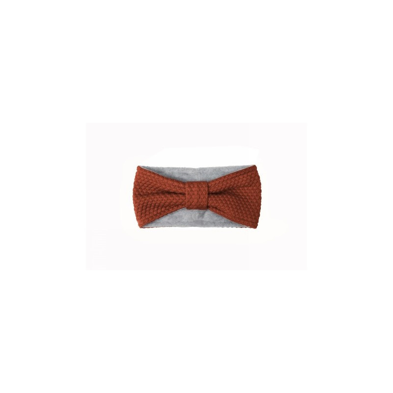 MP Denmark headband with bow  wool/cotton Rust